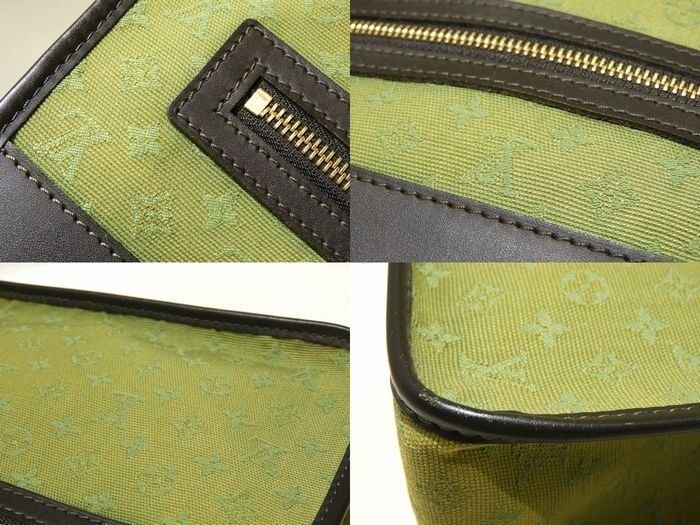 Louis Vuitton M92327 Sac Catrine Tote Monogram Mini Khaki X Dark Brown Leather