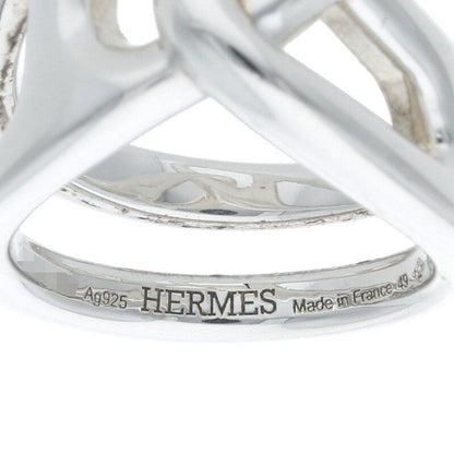 Hermes Chaine D'ancre Punk Chaine D'ancre Punk Silver Ring Men's 49 9