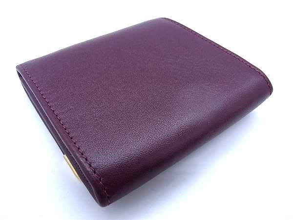 Cartier Must Line Leather Coin Case Coin Purse Coin Purse Bordeaux Fd0229