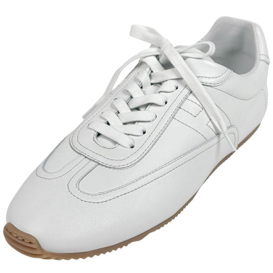 Hermes Master Logo Stitch Sneakers Leather White