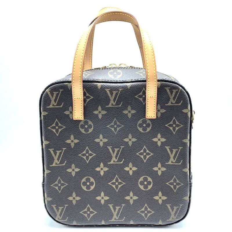 Louis Vuitton Spontini Monogram M47500 2way Handbag Shoulder Bag Ladies Brown