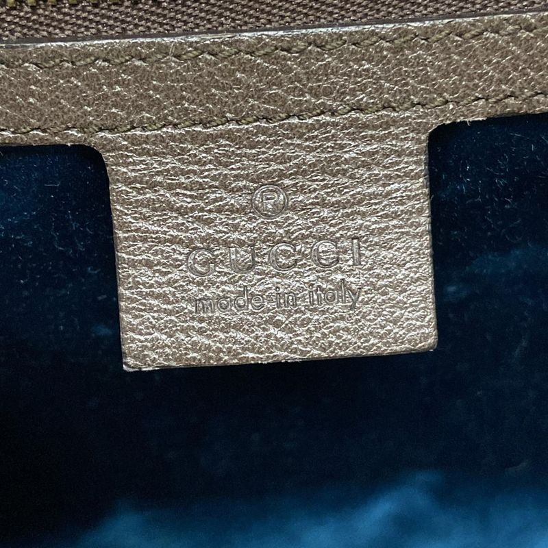 Gucci Shoulder Bag Ophidia/gg Supreme 503876 Beige Dark Brown Green And Red