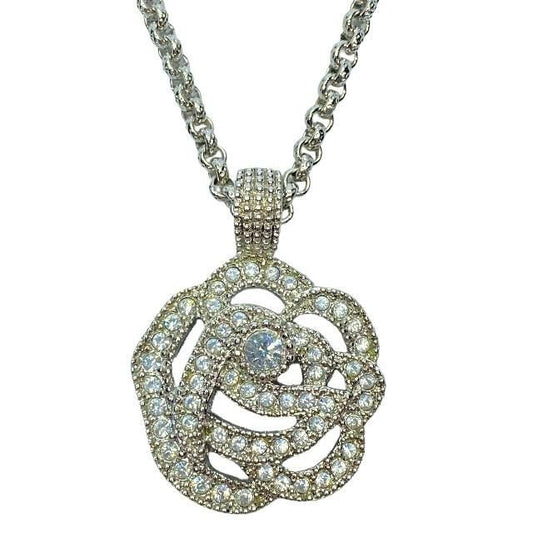 Christian Dior Necklace Pendant Accessory Jewelry Small Item Rose Flower Motif