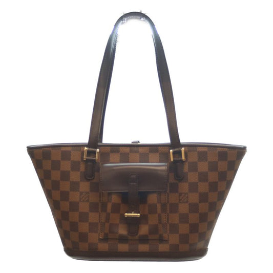 Louis Vuitton 08 N51121 Damier Manosque PM Tote Bag Brown Ladies