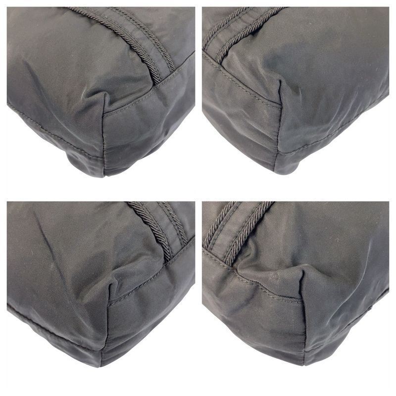 Prada Tessuto Black Nylon Tote Shoulder Bag Women 504895