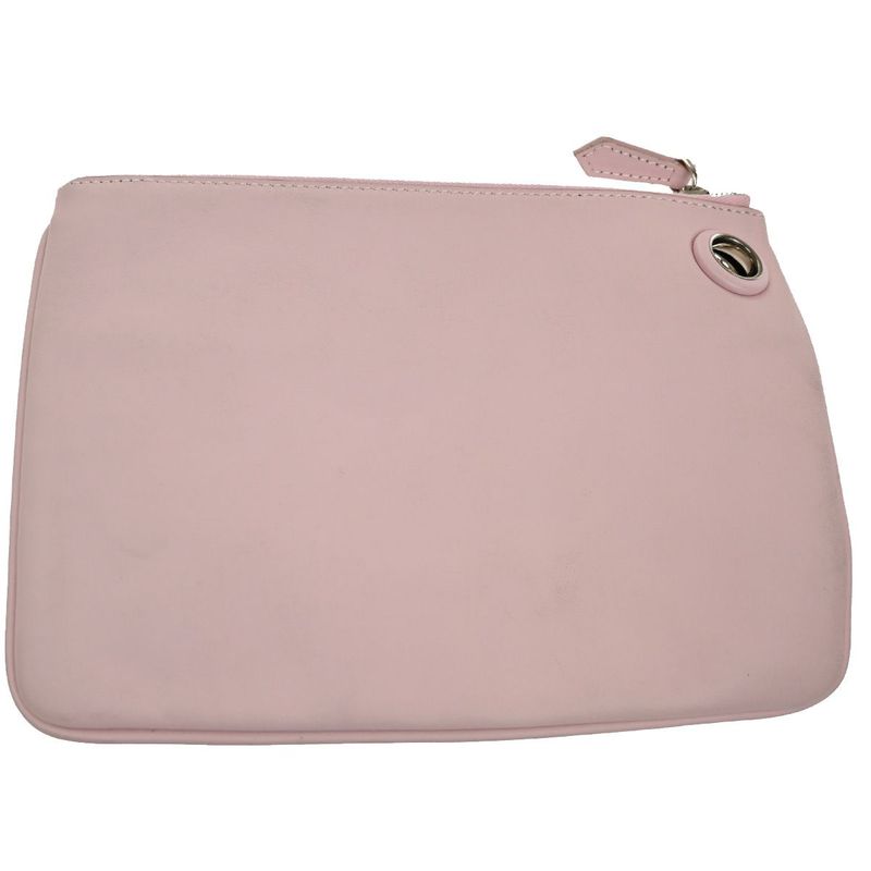 Fendi Clutch Bag Triplet Pouch Studded Black Pink Orange 35ka614