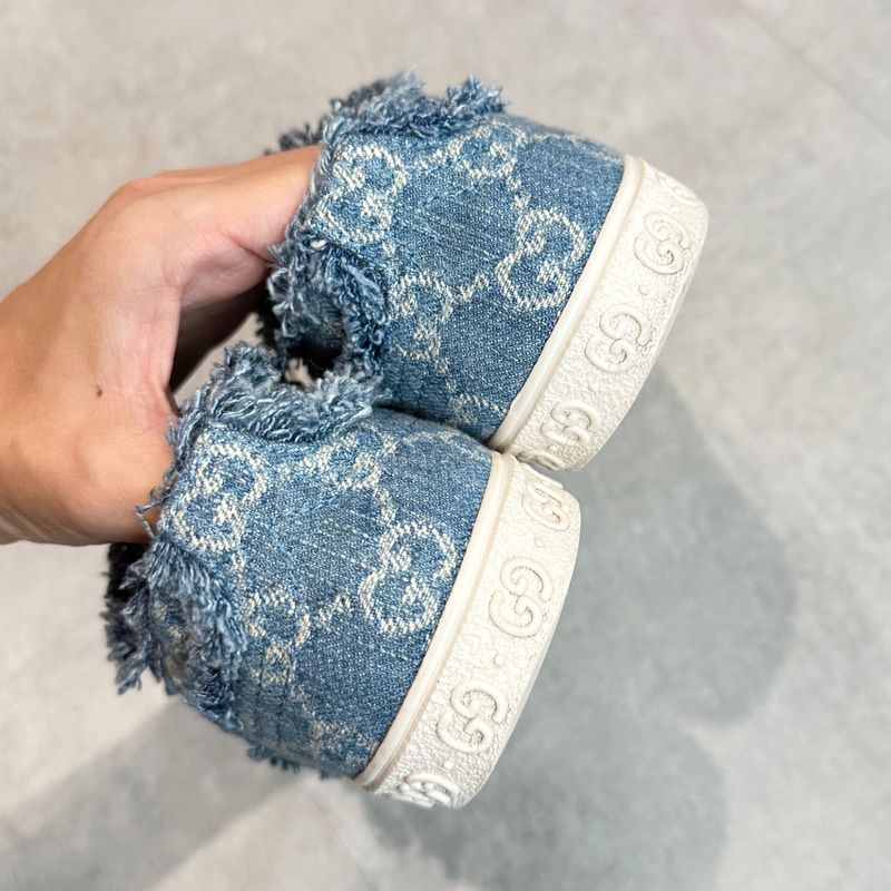 Gucci GG Denim Sneakers Logo 24ss 35 Women's 22cm (8.66in) Low Cut