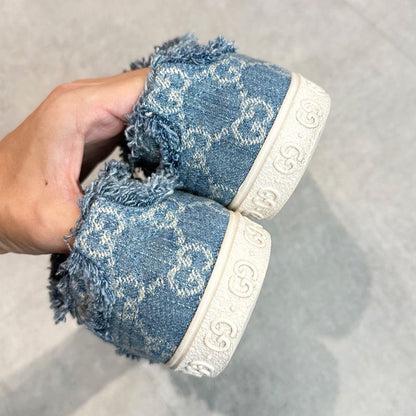 Gucci GG Denim Sneakers Logo 24ss 35 Women's 22cm (8.66in) Low Cut