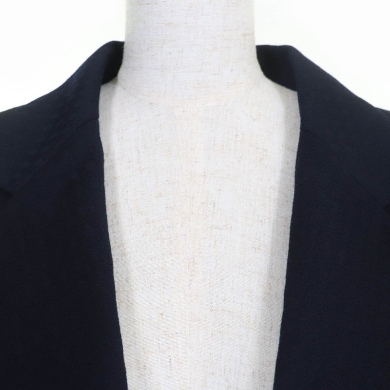 Christian DIOR Vintage 100% Wool Jacquard Jacket/tight Skirt Setup Dark Navy 13