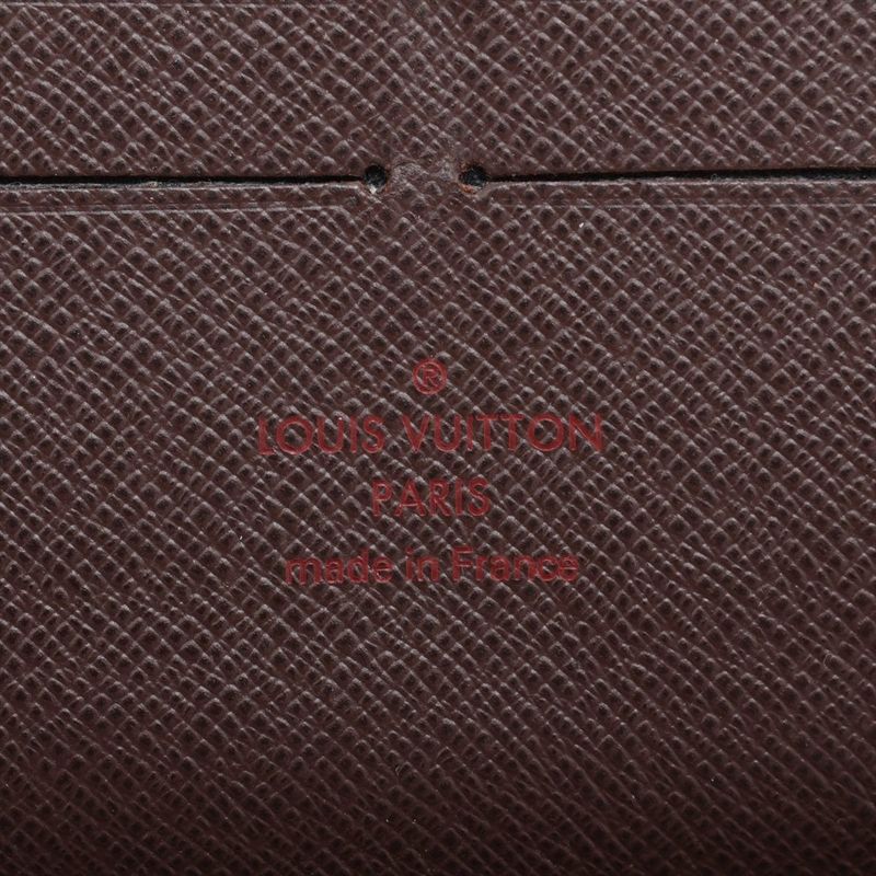 Louis Vuitton Damier Zippy Organizer Round Zip Wallet Long Wallet N60003 Brown
