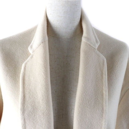 Celine 2 8h13/6700 100% Cashmere Egg Crombie Coat Ivory 40 With Hanger Garment