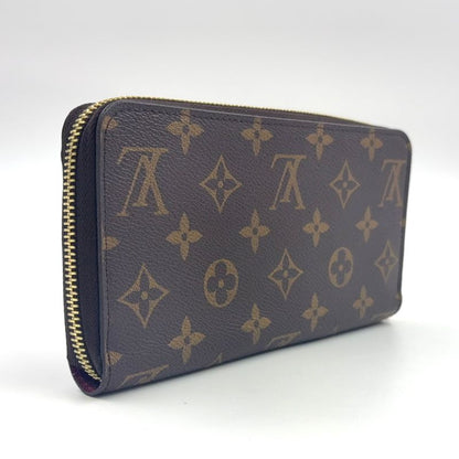 Louis Vuitton Zippy Wallet Monogram Fuchsia PVC Pink Purple And Brown Round