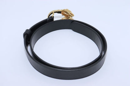 Gucci Double Taiga - Head Buckle Leather Belt 70 28 037 1766 1424 Black Made In