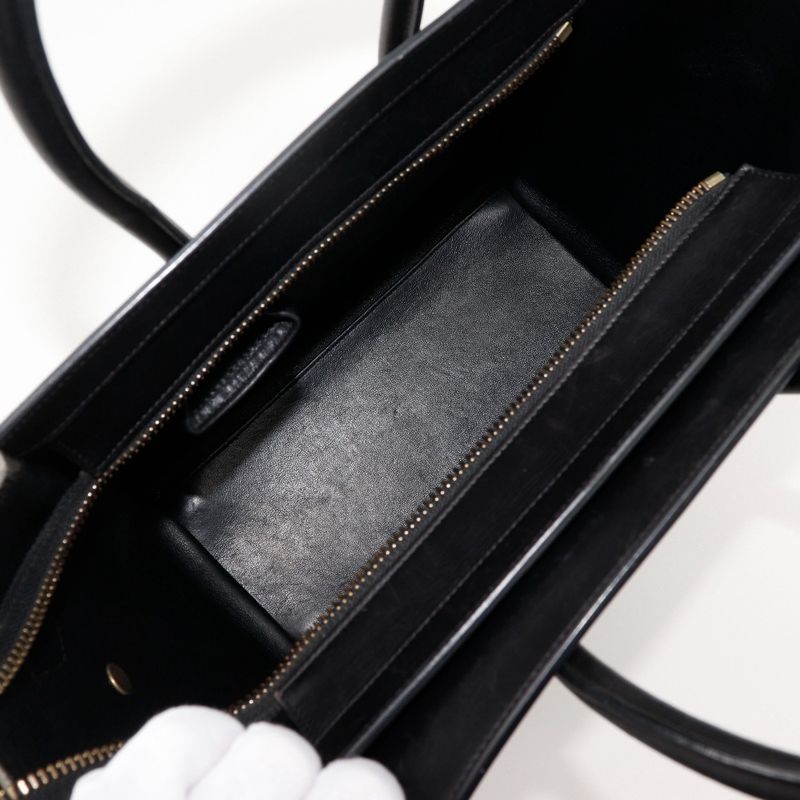 Celine Luggage Micro Shopper Calf Brown Women's Handbag