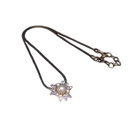 Dior Necklace Gold Metal Pearl
