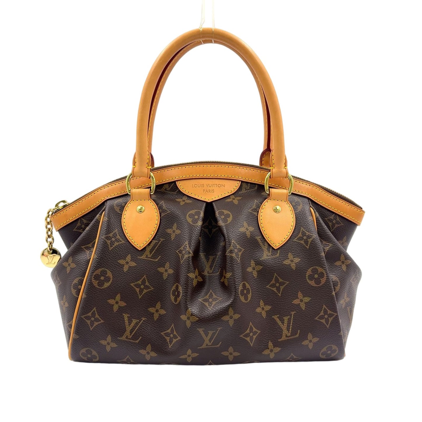 Louis Vuitton Tivoli PM Monogram Leather Brown Handbag Gold