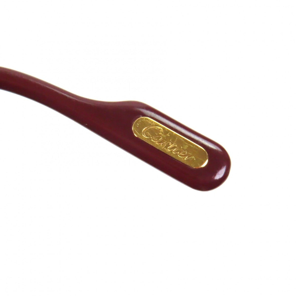 Cartier Vintage Trinity Two Bridge Logo Eyewear Sunglasses Gold Bordeaux — view 10