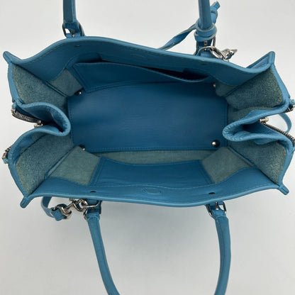 Balenciaga Paper Mini 2-Way Shoulder Bag Leather Blue — view 14
