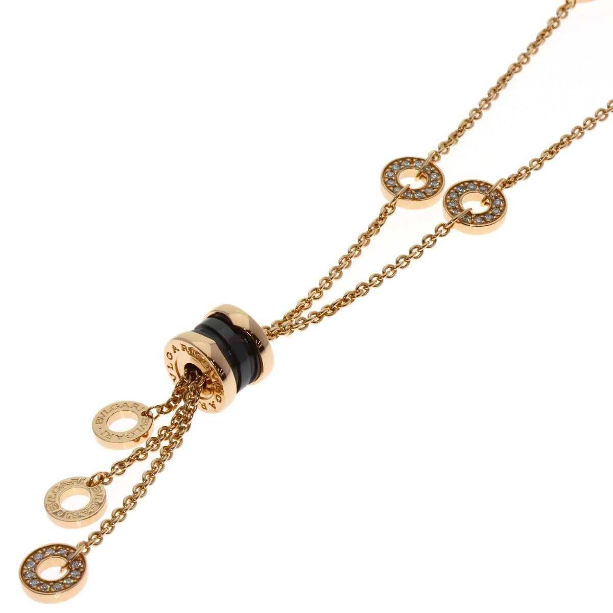Bvlgari B-zero One Element Diamond Necklace 18K Pink Gold