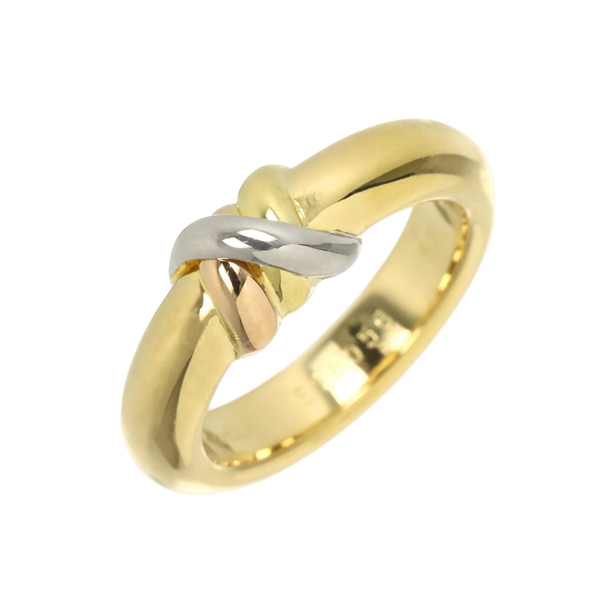 Cartier Red 52 Ring 18k YG WG PG Suri Gold Trinity