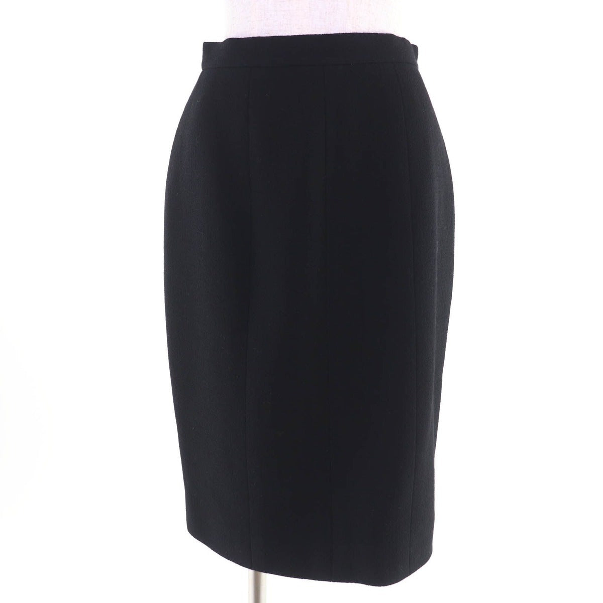 Chanel Vintage Wool Coco Button Jacket Skirt Set Black — view 6