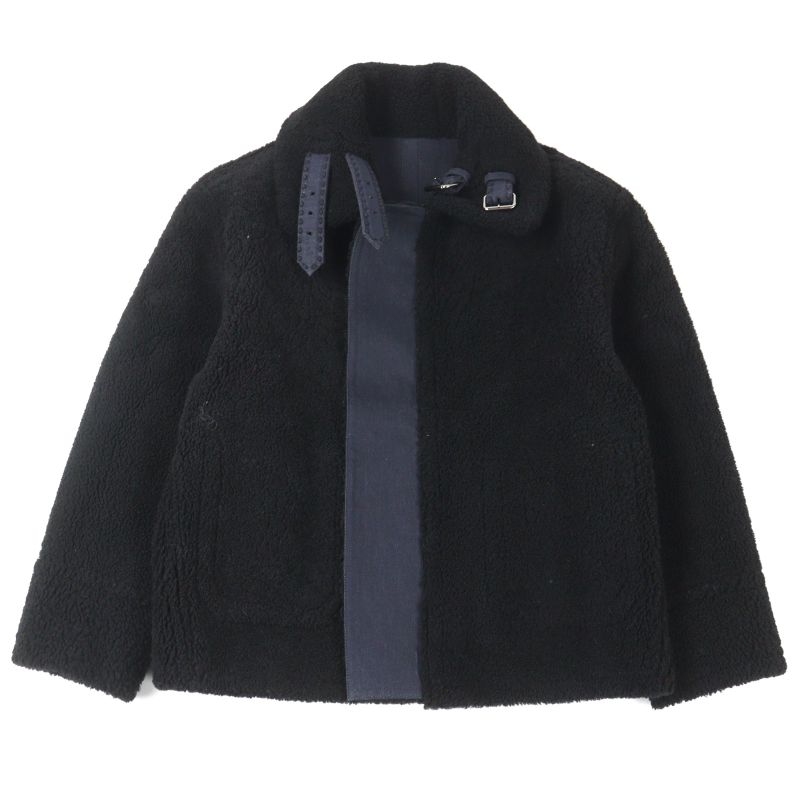 Fendi 2021 Fm0176 Selleria Sheepskin Cotton With Logo Patch Reversible Denim