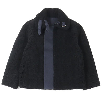 Fendi 2021 Fm0176 Selleria Sheepskin Cotton With Logo Patch Reversible Denim