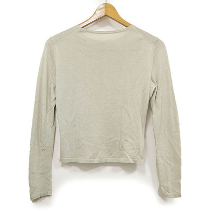 Hermes Silk Sweater Knit S Light Hand Beige