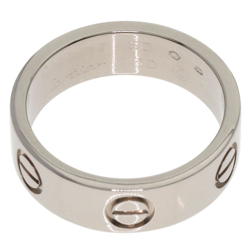 Cartier Love Ring #50 Ring - 18K White Gold Ladies