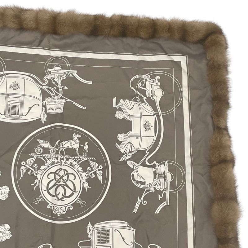Similar Hermes Scarf Stole Shawl Large Size Carre 90 Ex-libris Silk Sable Gray