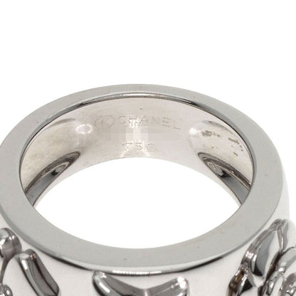 Chanel Three Symbols 1P Diamond Ring 18K White Gold Ladies