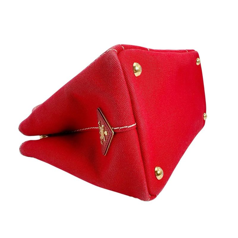 Prada Bn2439 Mini 2-way Canapa Tote Bag Prada Red