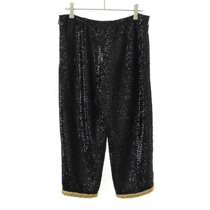 Chanel Sequined Cropped Pants P72606v63994 Black 38