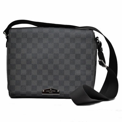 Louis Vuitton Damier Graphite District PM NV2 Shoulder Bag Black