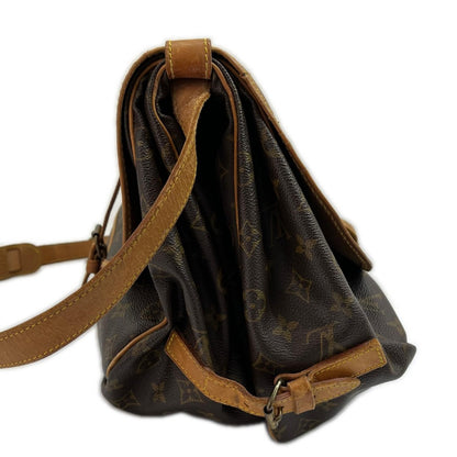 Louis Vuitton Shoulder Bag Saumur 35 Monogram Brown — view 3