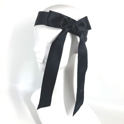 Chanel Headband CC Logo Silk Black