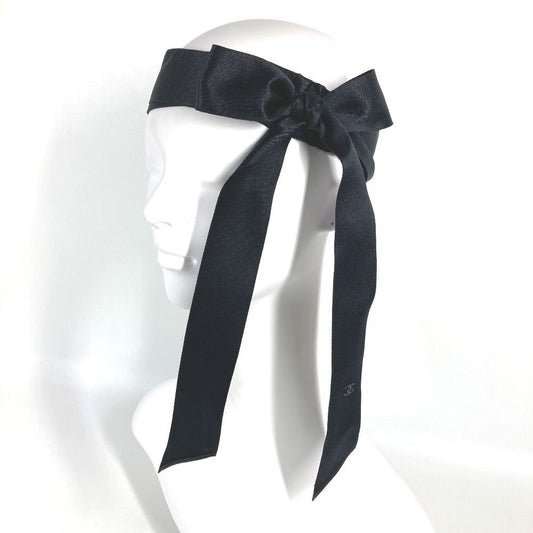 Chanel Headband CC Logo Silk Black