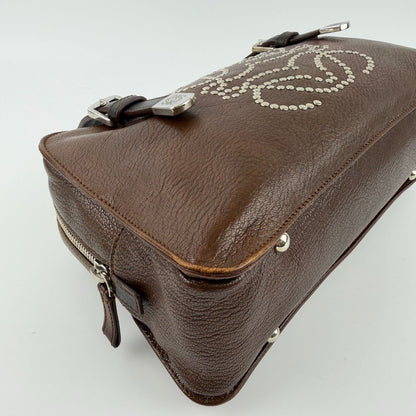 Loewe Anagram Handbag Brown Leather Vintage — view 7