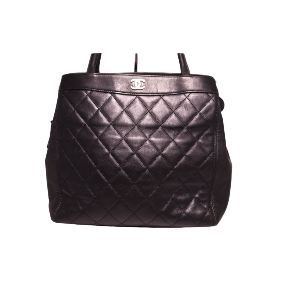 Chanel Lambskin Tote Bag Black