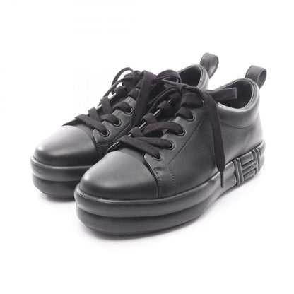 Hermes H Logo Happy Leather Sneakers Black