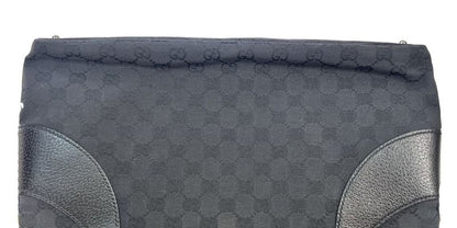 Gucci GG Pattern Tote Handbag GG Canvas Black 80bs141