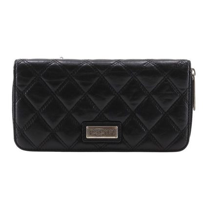 Chanel Paris New York Line Matelasse Lambskin Black Ladies Long Wallet