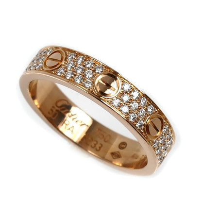Cartier 18k Pink Gold Mini Love Diamond Ring