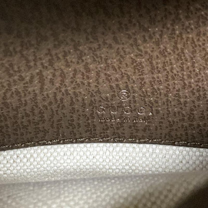 Gucci GG Supreme 703807 Beige And Dark Brown Leather