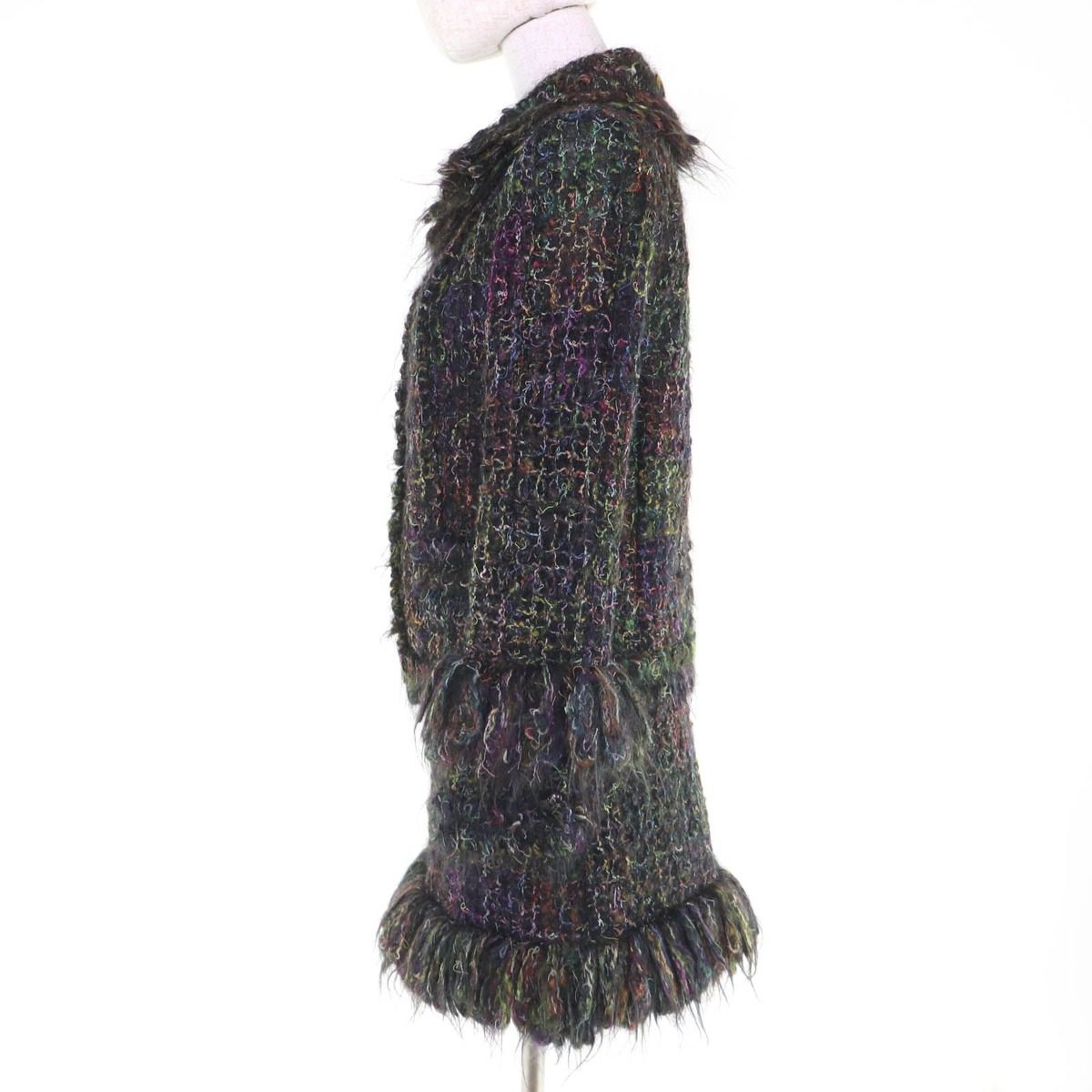 Chanel Mohair Wool Coco Button Poudre Jacket Skirt Set — view 2