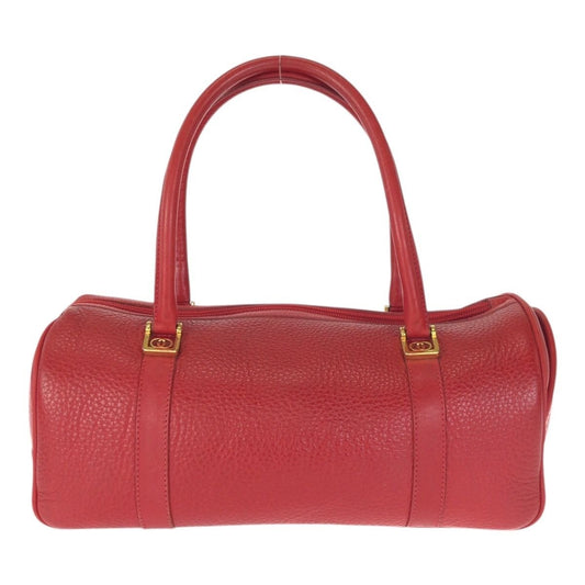 Gucci Vintage Interlocking Red Gold Leather 000 58 Mini Boston Bag