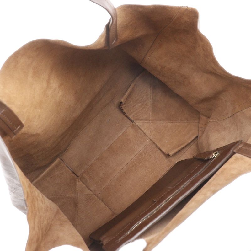 Celine Horizontal Cabas Leather Brown Unisex Tote Bag