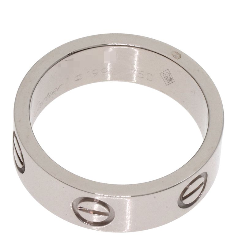 Cartier Love Ring #51 Ring - 18K White Gold Ladies