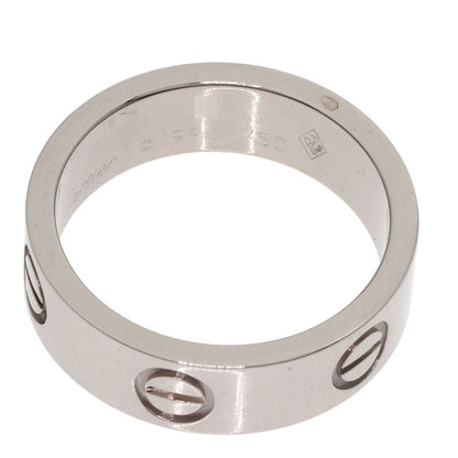 Cartier Love Ring #51 Ring - 18K White Gold Ladies