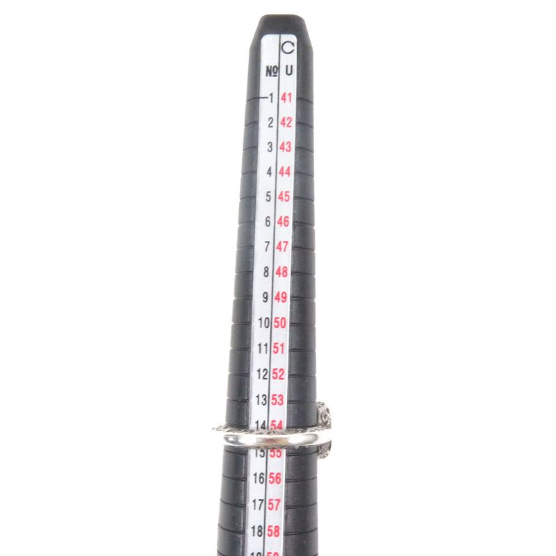 Gucci 627760 Arabesque Key Motif GG Logo Ring Silver Sv925 15 Made In Italy